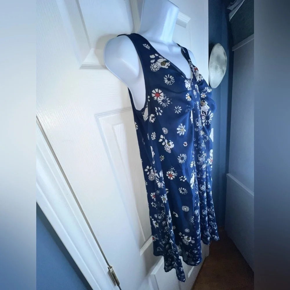 Jason Wu For Target Womens X Small Blue Daisy Floral Dress Chiffon XS Obama